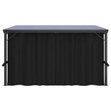 Gazebo with Curtain 405x294x244 cm Anthracite - Top-Down View