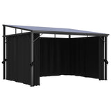 Gazebo with Curtain 405x294x244 cm Anthracite - Rear View