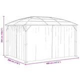 Gazebo with Curtains 400x300x265 cm Anthracite - Extra Image