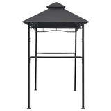 BBQ Gazebo 240x150x255 cm Anthracite Steel - Top-Down View