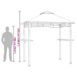 BBQ Gazebo 240x150x255 cm Anthracite Steel