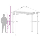 BBQ Gazebo 240x150x255 cm Anthracite Steel - Close-Up Angle