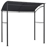 BBQ Gazebo 215x150x220 cm Anthracite Steel - Front View