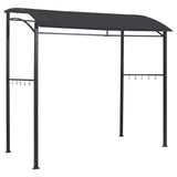 BBQ Gazebo 215x150x220 cm Anthracite Steel - 45-Degree Angle