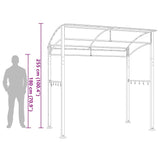 BBQ Gazebo 215x150x220 cm Anthracite Steel