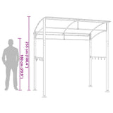 BBQ Gazebo 215x150x220 cm Anthracite Steel - Close-Up Angle