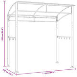 BBQ Gazebo 215x150x220 cm Anthracite Steel