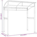 BBQ Gazebo 215x150x220 cm Anthracite Steel - Low Angle