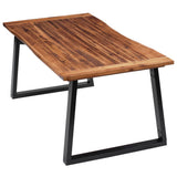 Dining Table Solid Acacia Wood 180x90 cm - Side View