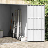 Garden Shed Grey 195x198x159 cm Galvanised Steel - Top-Down View
