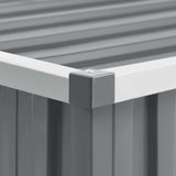 Garden Shed Grey 195x198x159 cm Galvanised Steel - Extra Image