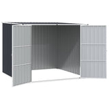 Garden Shed Anthracite 195x198x159 cm Galvanised Steel - Rear View