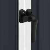Garden Shed Anthracite 195x198x159 cm Galvanised Steel - Close-Up Angle