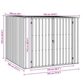 Garden Shed Anthracite 195x198x159 cm Galvanised Steel - Extra Image