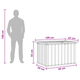 Garden Storage Box Grey 109x67x65 cm - Extra Image