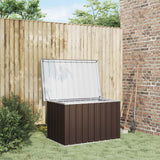 Garden Storage Box Brown 109x67x65 cm - Front View