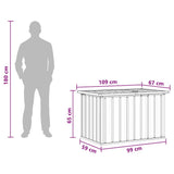 Garden Storage Box Brown 109x67x65 cm