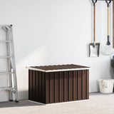 Garden Storage Box Brown 109x67x65 cm - Side View