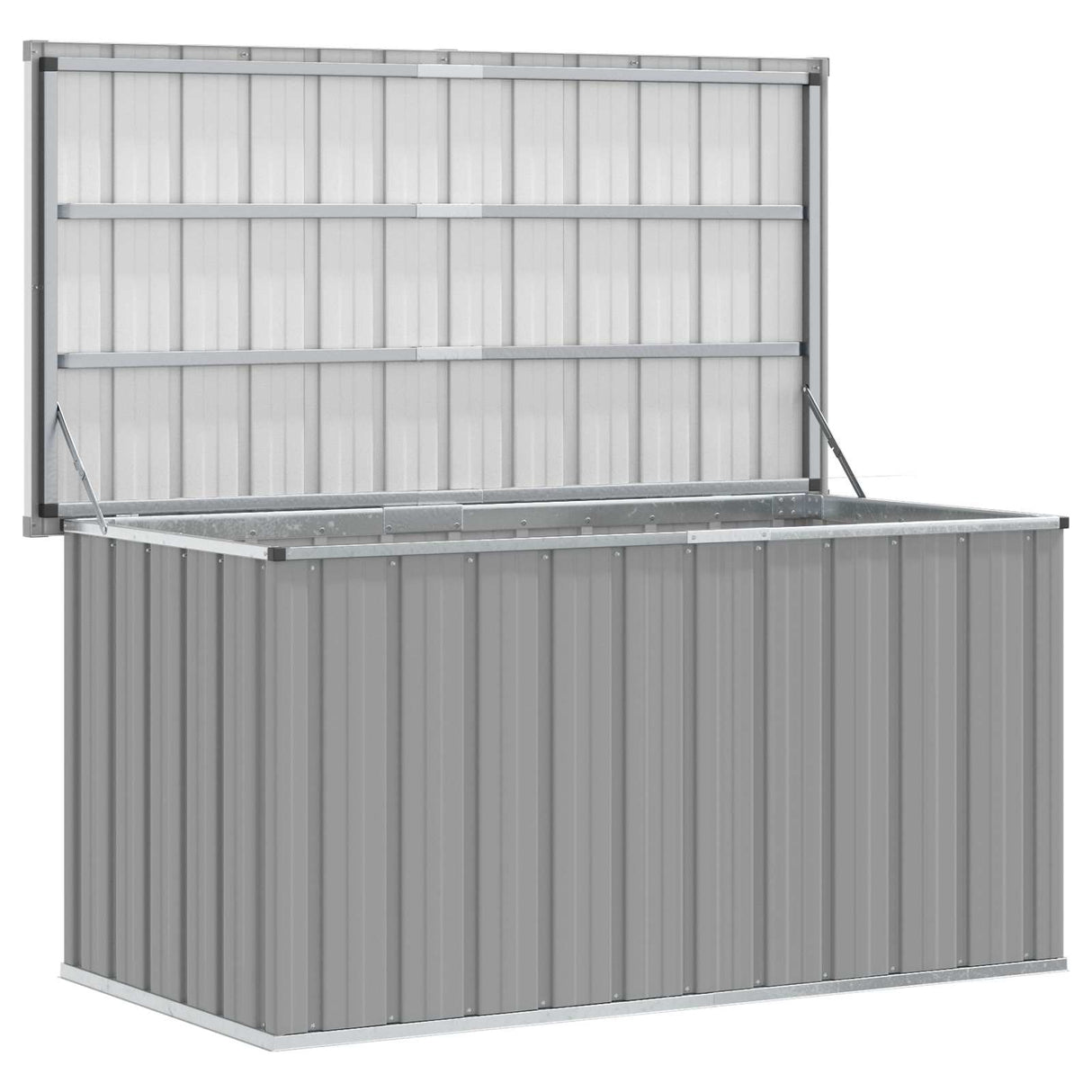 Garden Storage Box Grey 129x67x65 cm