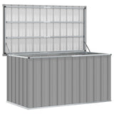 Garden Storage Box Grey 129x67x65 cm - Side View