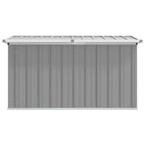 Garden Storage Box Grey 129x67x65 cm - Top-Down View