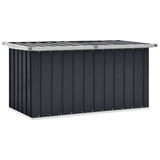 Garden Storage Box Anthracite 129x67x65 cm - Front View