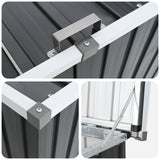 Garden Storage Box Anthracite 129x67x65 cm