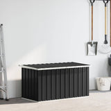 Garden Storage Box Anthracite 129x67x65 cm - Side View