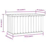 Garden Storage Box Anthracite 129x67x65 cm