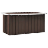 Garden Storage Box Brown 129x67x65 cm - Front View
