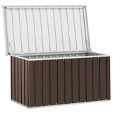 Garden Storage Box Brown 129x67x65 cm - 45-Degree Angle