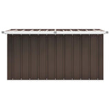 Garden Storage Box Brown 129x67x65 cm - Rear View