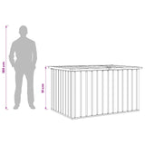Garden Storage Box Grey 150x101x91 cm - Rear View