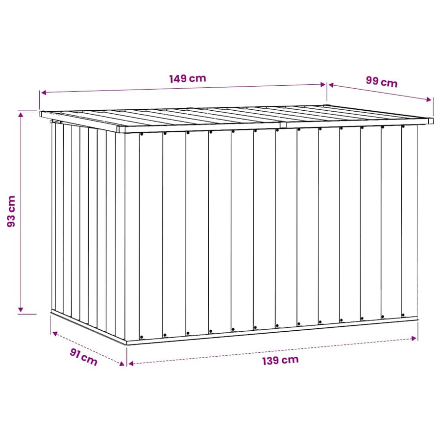 Garden Storage Box Anthracite 150x101x91 cm