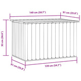Garden Storage Box Brown 149x99x93 cm - Extra Image
