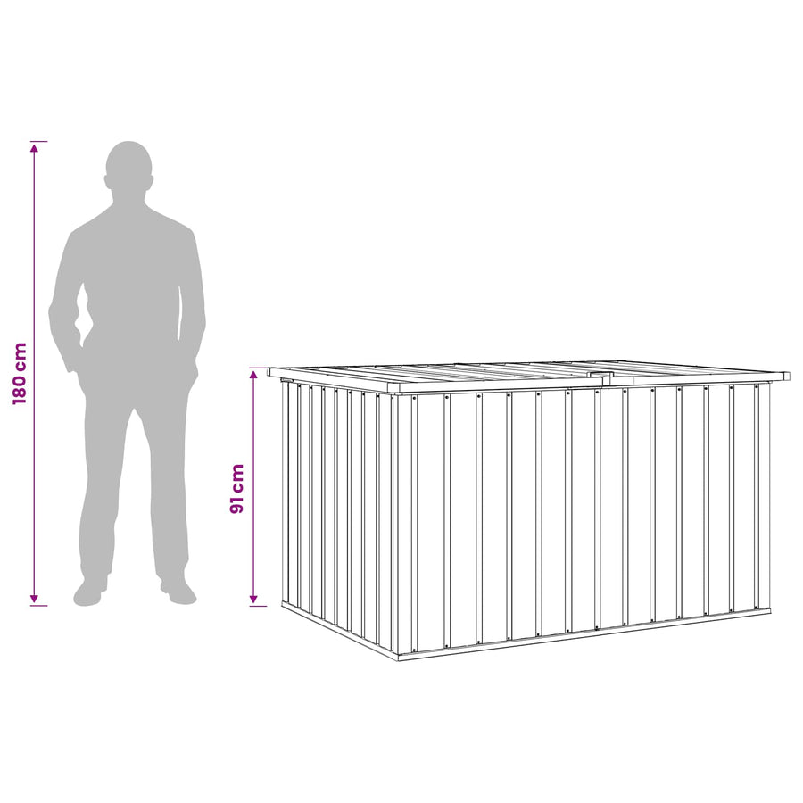 Garden Storage Box Brown 150x101x91 cm