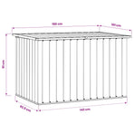 Garden Storage Box Brown 150x101x91 cm