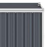 Double Garbage Bin Shed Grey 143x81x121 cm Steel - Side View