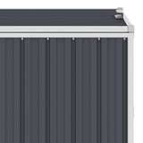 Quadruple Garbage Bin Shed Anthracite 286x81x121 cm Steel - Side View