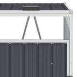 Quadruple Garbage Bin Shed Anthracite 286x81x121 cm Steel - Top-Down View
