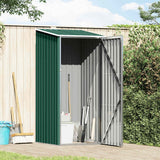 Garden Shed Green 87x98x159 cm Galvanised Steel - Front View