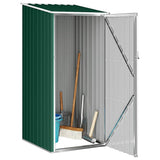 Garden Shed Green 87x98x159 cm Galvanised Steel - Side View