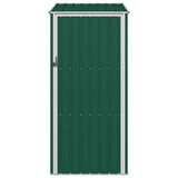 Garden Shed Green 87x98x159 cm Galvanised Steel - Top-Down View