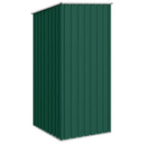Garden Shed Green 87x98x159 cm Galvanised Steel - Rear View