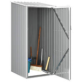 Garden Shed Grey 87x98x159 cm Galvanised Steel - Side View