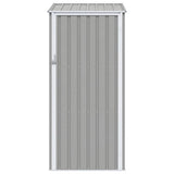 Garden Shed Grey 87x98x159 cm Galvanised Steel - Top-Down View