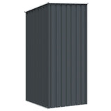 Garden Shed Anthracite 87x98x159 cm Galvanised Steel - Rear View