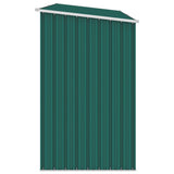 Garden Firewood Shed Green 245x98x159 cm Galvanised Steel - Top-Down View