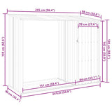 Garden Firewood Shed Green 245x98x159 cm Galvanised Steel