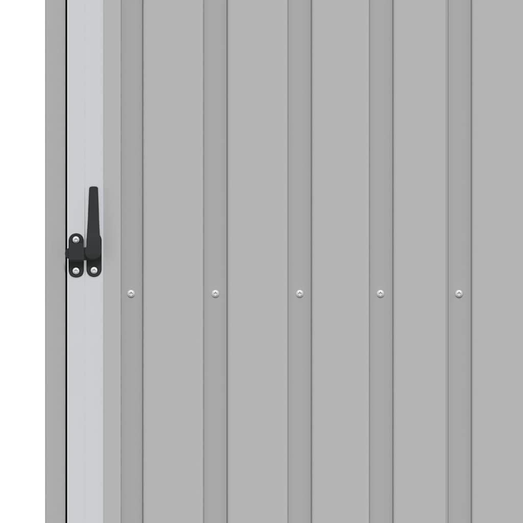 Garden Firewood Shed Grey 245x98x159 cm Galvanised Steel